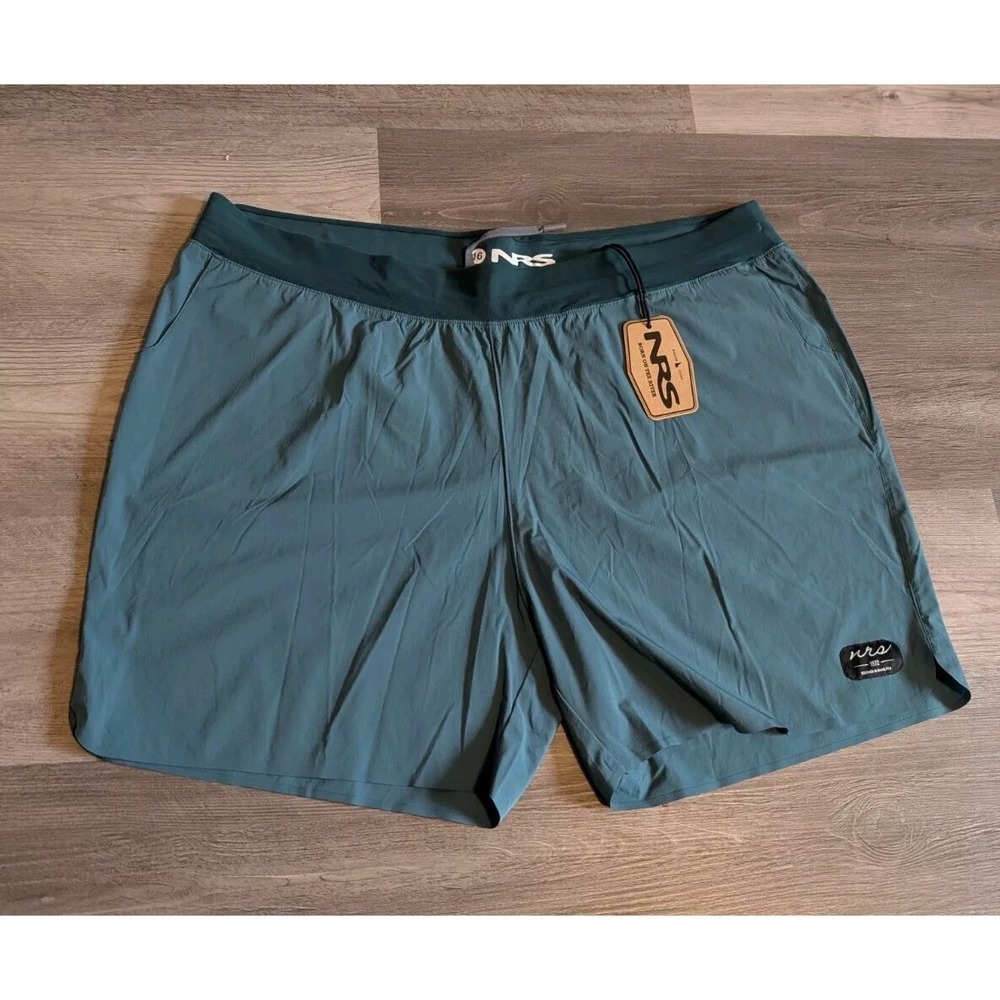 NEW NRS Women Size 16 Beda Board Shorts Green Mediterranea Drawstring NWT